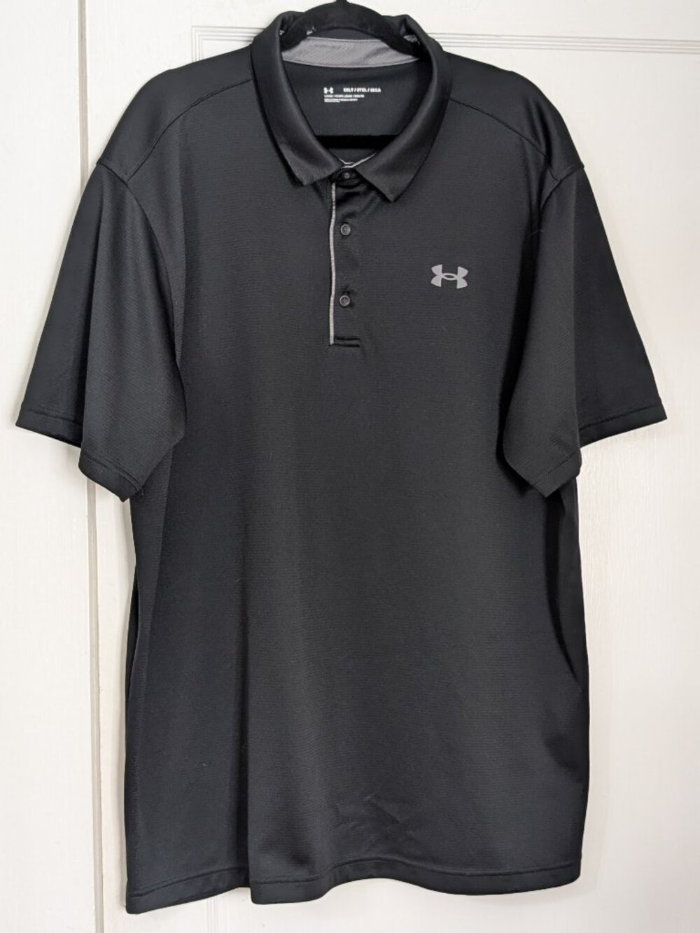Under Armour Men's Athletic Polo Loose Fit Size 3XLT Dark Charcoal Gray